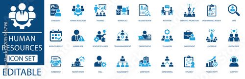 Foto Human resources icon set
