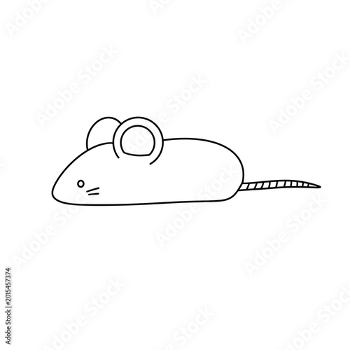 Simple line drawing of a mouse