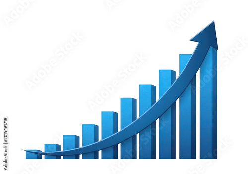 Blue bar graph with upward arrow on transparent background high quality Free Download Blue bar graph with upward arrow on transparent background high quality - GFXLoad