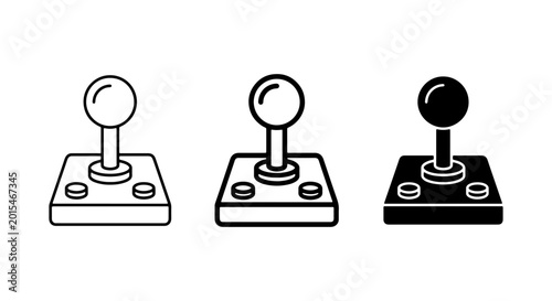 Tableau sur toile Retro Arcade Joysticks, Vintage Game Controllers, Classic Gaming Input Devices