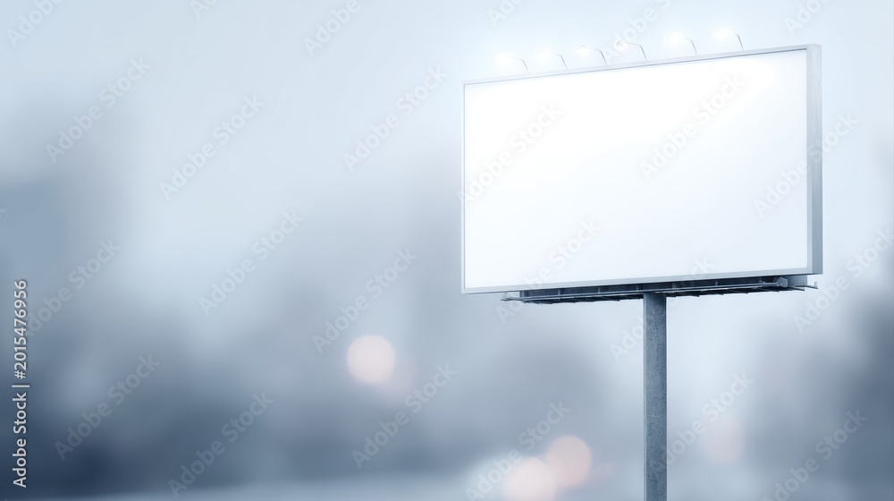 Obraz premium Empty billboard in city, outdoor advertising concept
