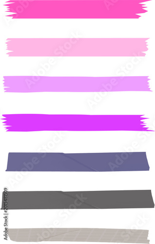 Pink and Purple Decorative Washi Tape Strips