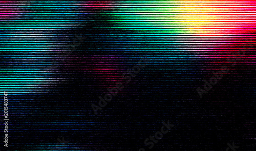 Retro VHS background. Glitch art scan line background. TV scan line monitor for old technology concept. Glitch camera effect