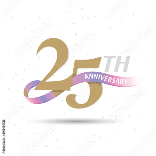 25th anniversary ring logo blue ribbon