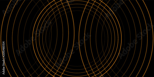 Abstract vector circle halftone black background. Gradient retro line pattern design. Monochrome graphic. Circle for sound wave. vector illustration