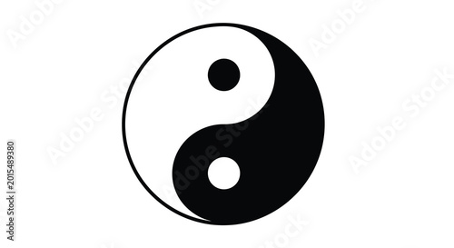 Photography yin and yang symbol black and white circular design
