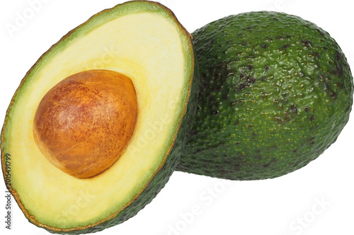 Avocado fruit isolated on white background