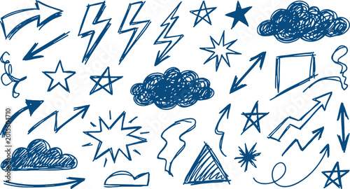 Foto Collection of Blue Pigeon Silhouettes