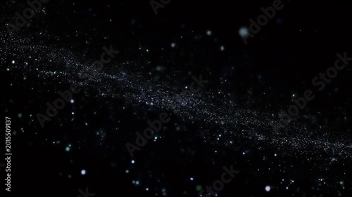Dim Scattered Particles Drifting Lazily in Dark Void: Gentle Hypnotic Rhythm Cinematic Minimal Abstract Loop (16:9)