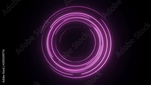 Soft Pulsing Line Moving Along a Circular Path: Abstract Symbolic Cinematic Darkness Motion Loop (16:9)