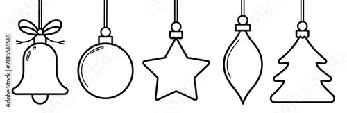 Konstfotografi Holiday Ornament Silhouette: Festive holiday decorations, ornament silhouette, decorative item, Christmas symbol, seasonal element
