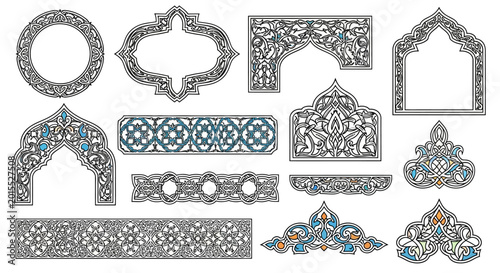 Konstfotografi Intricate Islamic Geometric Patterns Collection.