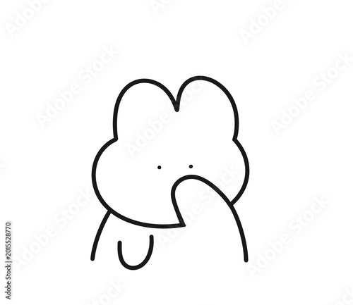 cute. kawaii. cartoon. mascot. sticker. pose. emotion. character. hand drawn. handmade drawing. doodle. line art. cute illustration. digital drawing. cartoon drawing. adorable art. bunny art. rabbit.