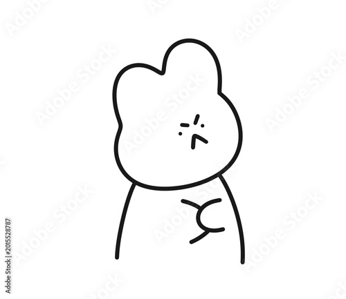 cute. kawaii. cartoon. mascot. sticker. pose. emotion. character. hand drawn. handmade drawing. doodle. line art. cute illustration. digital drawing. cartoon drawing. adorable art. bunny art. rabbit.