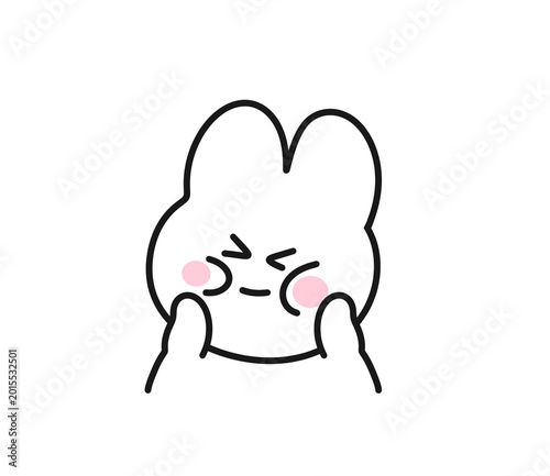 cute. kawaii. cartoon. mascot. sticker. pose. emotion. character. hand drawn. handmade drawing. doodle. line art. cute illustration. digital drawing. cartoon drawing. adorable art. bunny art. rabbit.