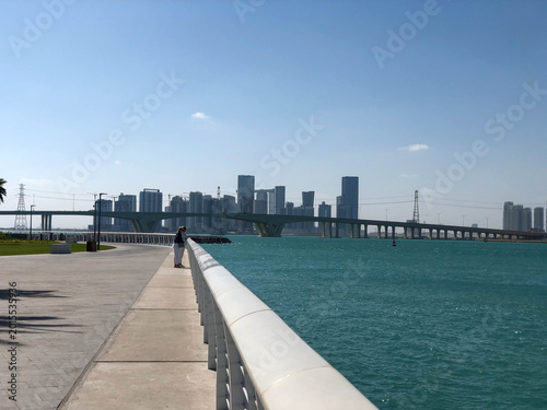 Abu Dhabi Pedestrian Promenade with city view