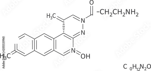Fotografía Chemical structure of c10 h12 n2 o molecule