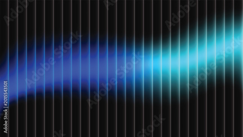 Photos Vibrant blue and green sound wave graphic.