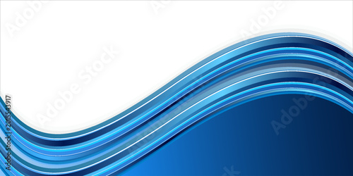 Foto Sophisticated abstract background featuring layered blue waves flowing diagonall