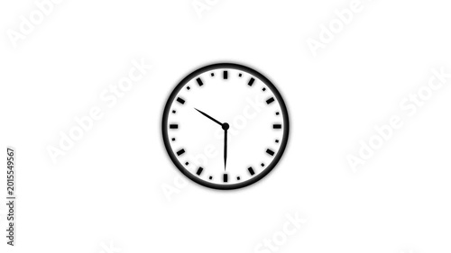 Clock spinning, watch animation on transparent background with alpha channel.Black clock icon with moving arrows in 12 hour loop. Stopwatch animation.animation video