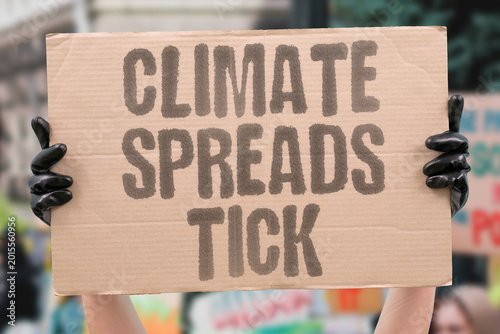 Obraz na płótnie "Climate Spreads Tick" Warming temperatures push tick habitats into previously unaffected regions