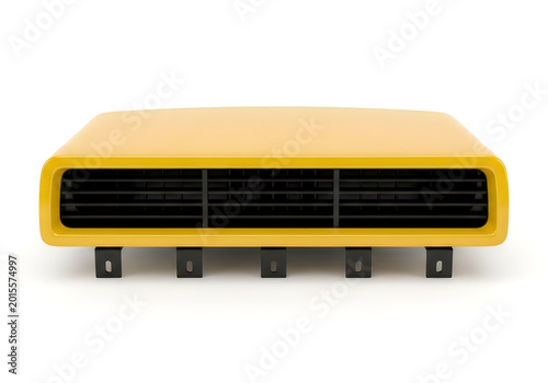 Yellow vents unit with adjustable louvers and mounting brackets
