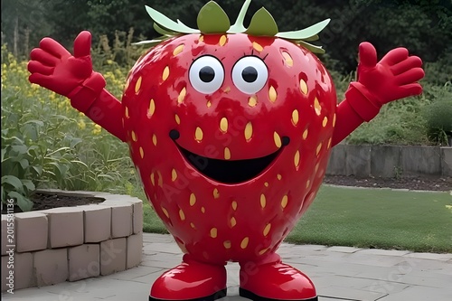 strawberry with a smile