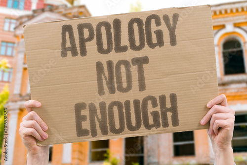 Canvastavla "Apology Not Enough" Colonial apologies without financial reparations are widely seen as hollow