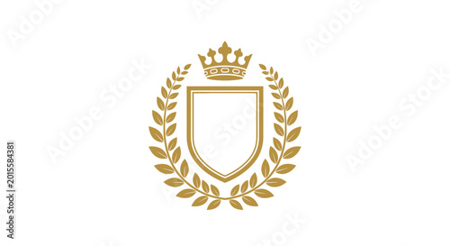 Quadro su tela Royal Emblem: Crown, Shield, Laurel Wreath - Luxury, Prestige, Award