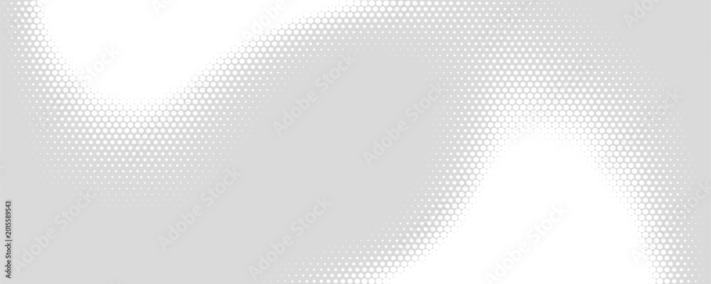 Obraz premium Halftone border website. Drop separator effect. Wave black gradient dot divider. Pixel graphic frame. Vector half tone illustration