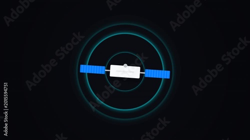 Futuristic Satellite Orbiting Earth with Dynamic Motion Graphics for Technology Video and Animation