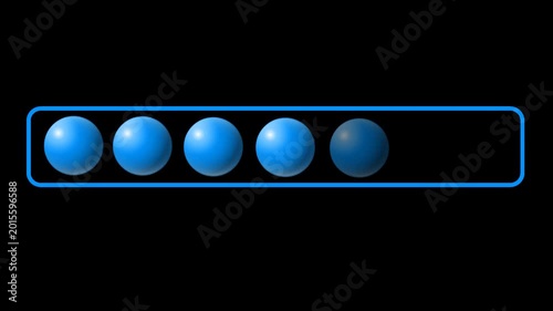 loading bar animation isolated on a black background
