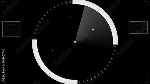 Dynamic Circular Motion Animation with Futuristic Interface Design in a High-Tech Environment for Visual Effects Video