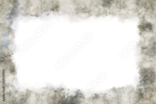 Warm Sepia Fluffy Abstract Frame on Transparent Background
