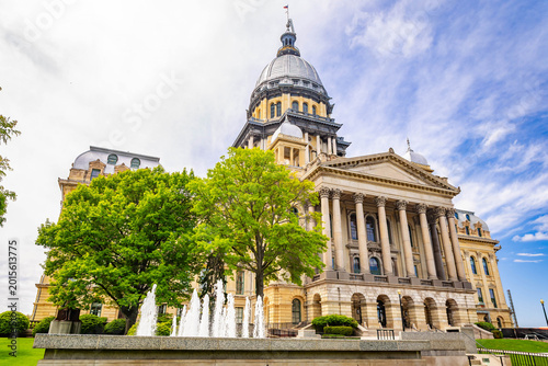 Tableau sur toile Illinois State Capitol in Spring in Springfield Illinois