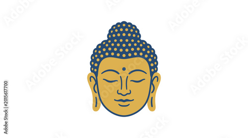 Canvastavla Serene Buddha Face Icon, Enlightenment, Spirituality, Mindfulness