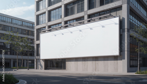 Advertising banner mockup on the fence of construction site