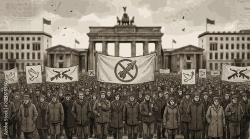 Photos Anti-War Demonstration at Brandenburg Gate