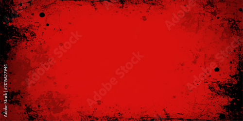 Фотография Grunge red paint splash texture background with dirty ink splatter design