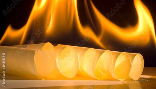Sparkling firewood on burning flames.