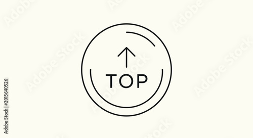 Photos Top direction indicator sign symbol.