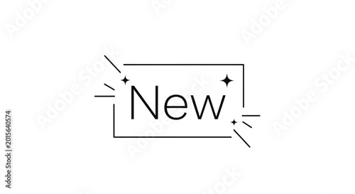 Schilderij op canvas New label icon sign symbol.