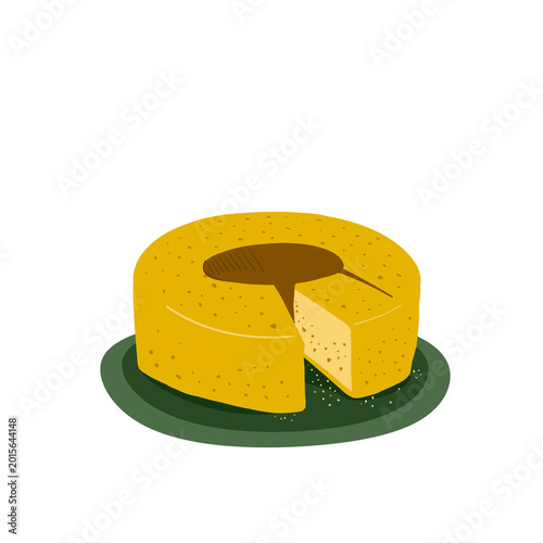 Festa Junina Corn Cake Flat Vector Illustration