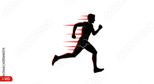 Photos Man Running Fast in Motion Blur.