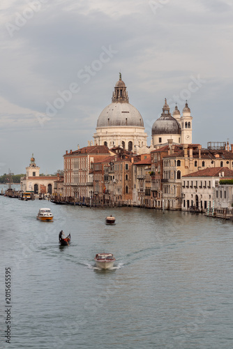 MONTERREY, NL, MEXICO - 09 MAY,  Spectacular image of naval traffic at sunset on the canals of Venice, Italy