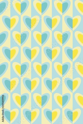 Abstract art, heart shapes, use of multicolored hearts arranged to create images, patterns, multicolored backgrounds, printed patterns, art, cover, wallpaper printing, design.
