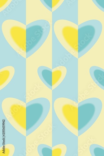 Abstract art, heart shapes, use of multicolored hearts arranged to create images, patterns, multicolored backgrounds, printed patterns, art, cover, wallpaper printing, design.
