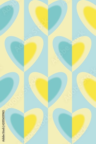 Abstract art, heart shapes, use of multicolored hearts arranged to create images, patterns, multicolored backgrounds, printed patterns, art, cover, wallpaper printing, design.