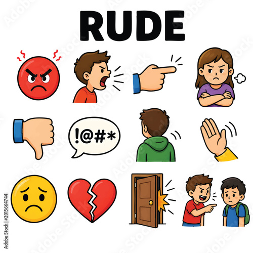 Foto Rude and Disrespectful Behavior Expression Showing Anger and Attitude
