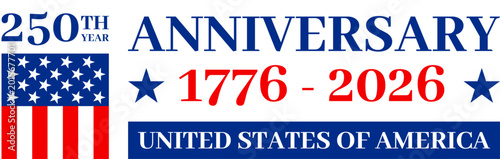 Foto United States 250th anniversary celebration logo, American semi-quincentennial c